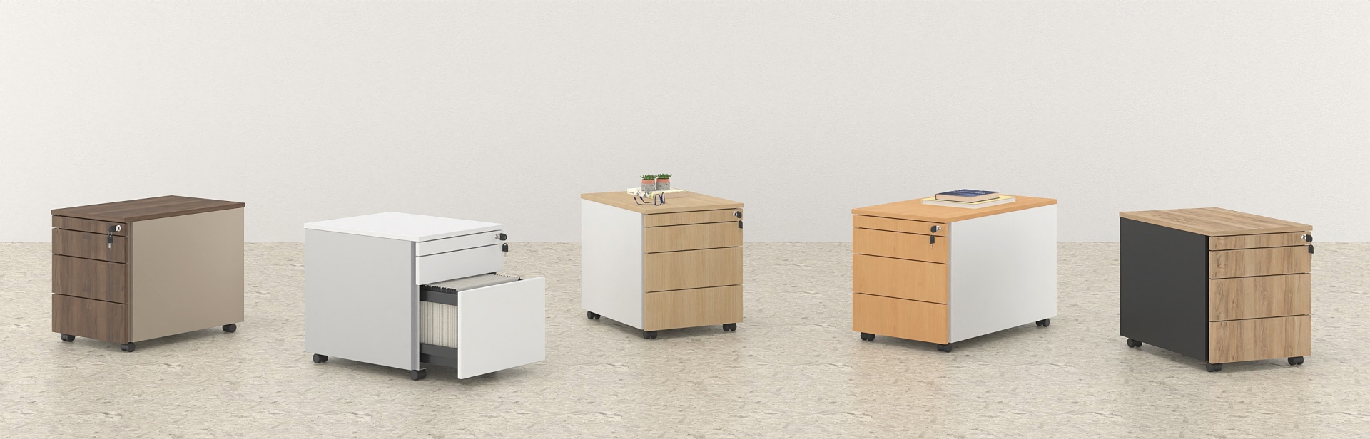 Caissons de bureau en métal au design parfait | Dromeas